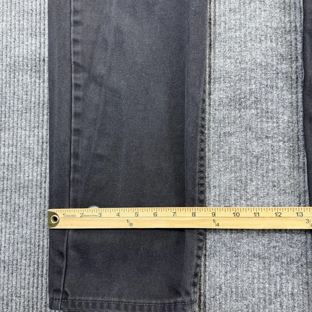 Levis 505 Jeans Mens 35x30 Gray Charcoal Straight Leg Denim Mid Rise‎ Casual